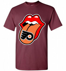 Philadelphia Flyers  x The Rolling Stones Logo Shirt - zezetee Philadelphia Flyers  x The Rolling Stones Logo Shirt - zezetee