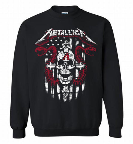 Metallica Arizona Diamondbacks Logo Crewneck Sweatshirt - zezetee Metallica Arizona Diamondbacks Logo Crewneck Sweatshirt - zezetee