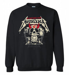 Metallica We Don't Give A Shit Calgary Flames Crewneck Sweatshirt - zezetee Metallica We Don't Give A Shit Calgary Flames Crewneck Sweatshirt - zezetee