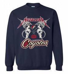 Metallica Arizona Coyotes Logo Crewneck Sweatshirt - zezetee Metallica Arizona Coyotes Logo Crewneck Sweatshirt - zezetee