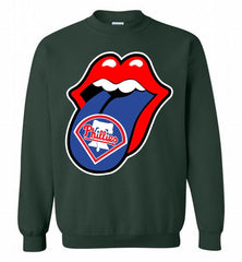 Philadelphia Phillies  x The Rolling Stones Logo Crewneck Sweatshirt - zezetee Philadelphia Phillies  x The Rolling Stones Logo Crewneck Sweatshirt - zezetee
