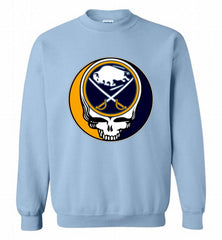 NHL TEAM BUFFALO SABRES X GRATEFUL DEAD LOGO BAND Crewneck Sweatshirt - zezetee NHL TEAM BUFFALO SABRES X GRATEFUL DEAD LOGO BAND Crewneck Sweatshirt - zezetee