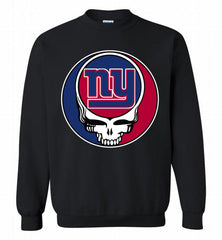 New York Giants Grateful Dead Logo Band Crewneck Sweatshirt - zezetee New York Giants Grateful Dead Logo Band Crewneck Sweatshirt - zezetee