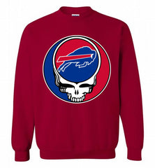Buffalo Bills Grateful Dead Logo Band Crewneck Sweatshirt - zezetee Buffalo Bills Grateful Dead Logo Band Crewneck Sweatshirt - zezetee
