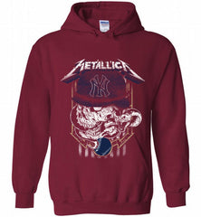 Metallica Skull New York Yankees Logo Hoodie - zezetee Metallica Skull New York Yankees Logo Hoodie - zezetee