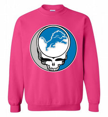 Detroit Lions Grateful Dead Logo Band Crewneck Sweatshirt - zezetee Detroit Lions Grateful Dead Logo Band Crewneck Sweatshirt - zezetee