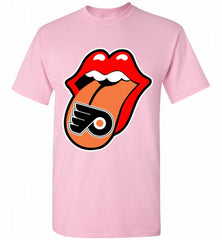 Philadelphia Flyers  x The Rolling Stones Logo Shirt - zezetee Philadelphia Flyers  x The Rolling Stones Logo Shirt - zezetee
