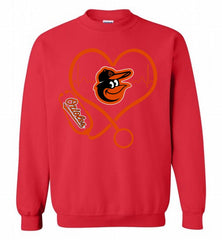 Nurse Heartbeat Baltimore Orioles Crewneck Sweatshirt - zezetee Nurse Heartbeat Baltimore Orioles Crewneck Sweatshirt - zezetee