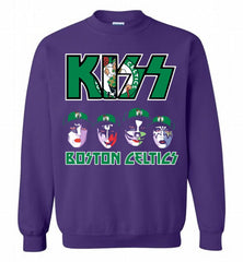 Kiss Boston Celtics Logo Crewneck Sweatshirt - zezetee Kiss Boston Celtics Logo Crewneck Sweatshirt - zezetee