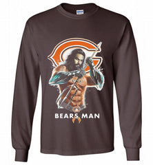 AQUAMAN CHICAGO BEARS MAN Gildan Long Shirt - zezetee AQUAMAN CHICAGO BEARS MAN Gildan Long Shirt - zezetee
