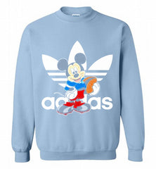 ADIDAS RUGBY MICKEY MOUSE DISNEY SPORTS Crewneck Sweatshirt - zezetee ADIDAS RUGBY MICKEY MOUSE DISNEY SPORTS Crewneck Sweatshirt - zezetee