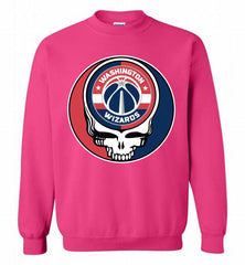 Washington Wizards Grateful Dead Logo Band Crewneck Sweatshirt - zezetee Washington Wizards Grateful Dead Logo Band Crewneck Sweatshirt - zezetee