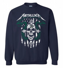 Metallica Snake Skull Dallas Stars Logo Crewneck Sweatshirt - zezetee Metallica Snake Skull Dallas Stars Logo Crewneck Sweatshirt - zezetee