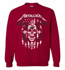 Metallica Snake Skull Minnesota Wild Logo Crewneck Sweatshirt - zezetee Metallica Snake Skull Minnesota Wild Logo Crewneck Sweatshirt - zezetee