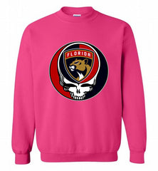 NHL TEAM FLORIDA PANTHERS X GRATEFUL DEAD LOGO BAND Crewneck Sweatshirt - zezetee NHL TEAM FLORIDA PANTHERS X GRATEFUL DEAD LOGO BAND Crewneck Sweatshirt - zezetee