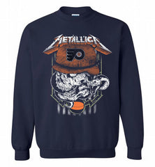 Metallica Skull Snake Philadelphia Flyers Crewneck Sweatshirt - zezetee Metallica Skull Snake Philadelphia Flyers Crewneck Sweatshirt - zezetee