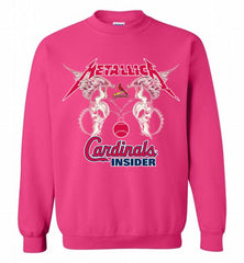 Metallica St Louis Cardinals Logo Crewneck Sweatshirt - zezetee Metallica St Louis Cardinals Logo Crewneck Sweatshirt - zezetee