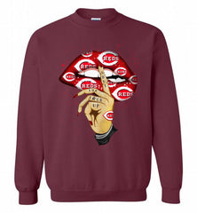 MLB Cincinnati Reds Lip Shut The Fuck Up Crewneck Sweatshirt - zezetee MLB Cincinnati Reds Lip Shut The Fuck Up Crewneck Sweatshirt - zezetee