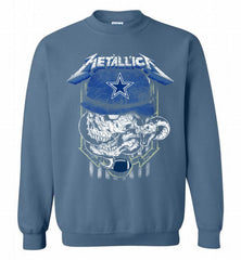 Metallica Skull Snake Dallas Cowboys Crewneck Sweatshirt - zezetee Metallica Skull Snake Dallas Cowboys Crewneck Sweatshirt - zezetee