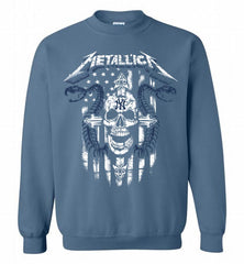 Metallica New York Yankees Logo Crewneck Sweatshirt - zezetee Metallica New York Yankees Logo Crewneck Sweatshirt - zezetee