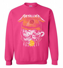 Metallica Skull Snake Phoenix Sun Crewneck Sweatshirt - zezetee Metallica Skull Snake Phoenix Sun Crewneck Sweatshirt - zezetee