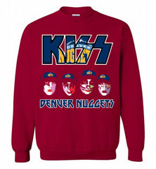 Kiss Denver Nuggets Logo Crewneck Sweatshirt - zezetee Kiss Denver Nuggets Logo Crewneck Sweatshirt - zezetee