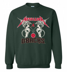 Metallica Arizona Diamondbacks Logo Crewneck Sweatshirt - zezetee Metallica Arizona Diamondbacks Logo Crewneck Sweatshirt - zezetee
