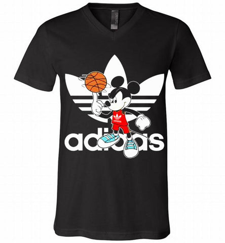ADIDAS BASKETBALL MICKEY MOUSE DISNEY SPORTS V-Neck Shirt - zezetee ADIDAS BASKETBALL MICKEY MOUSE DISNEY SPORTS V-Neck Shirt - zezetee