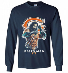 AQUAMAN CHICAGO BEARS MAN Gildan Long Shirt - zezetee AQUAMAN CHICAGO BEARS MAN Gildan Long Shirt - zezetee