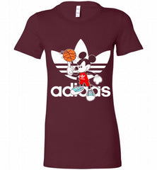 ADIDAS BASKETBALL MICKEY MOUSE DISNEY SPORTS Bella Ladies Tee - zezetee ADIDAS BASKETBALL MICKEY MOUSE DISNEY SPORTS Bella Ladies Tee - zezetee