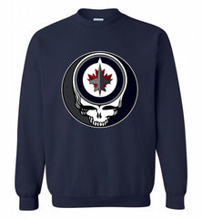 NHL TEAM WINNIPEG JETS X GRATEFUL DEAD LOGO BAND Crewneck Sweatshirt - zezetee NHL TEAM WINNIPEG JETS X GRATEFUL DEAD LOGO BAND Crewneck Sweatshirt - zezetee