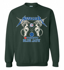 Metallica Toronto Blue Jays Logo Crewneck Sweatshirt - zezetee Metallica Toronto Blue Jays Logo Crewneck Sweatshirt - zezetee