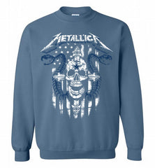 Metallica Snake Skull Dallas Cowboys Logo Crewneck Sweatshirt - zezetee Metallica Snake Skull Dallas Cowboys Logo Crewneck Sweatshirt - zezetee