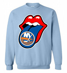 New York Islanders  x The Rolling Stones Logo Crewneck Sweatshirt - zezetee New York Islanders  x The Rolling Stones Logo Crewneck Sweatshirt - zezetee