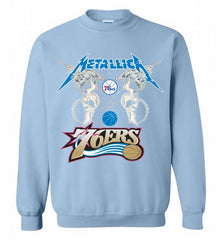 Metallica Philadelphia 76ers Logo Crewneck Sweatshirt - zezetee Metallica Philadelphia 76ers Logo Crewneck Sweatshirt - zezetee