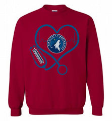Nurse Heartbeat Love MinnesotaTimberwolves Crewneck Sweatshirt - zezetee Nurse Heartbeat Love MinnesotaTimberwolves Crewneck Sweatshirt - zezetee