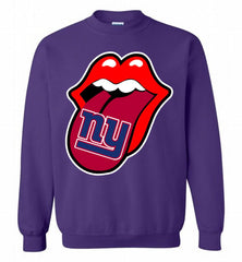 New York Giants  x The Rolling Stones Logo Crewneck Sweatshirt - zezetee New York Giants  x The Rolling Stones Logo Crewneck Sweatshirt - zezetee