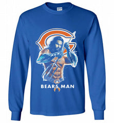 AQUAMAN CHICAGO BEARS MAN Gildan Long Shirt - zezetee AQUAMAN CHICAGO BEARS MAN Gildan Long Shirt - zezetee