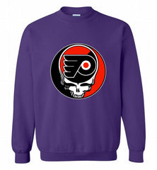 NHL TEAM PHILADELPHIA FLYERS X GRATEFUL DEAD LOGO BAND Crewneck Sweatshirt - zezetee NHL TEAM PHILADELPHIA FLYERS X GRATEFUL DEAD LOGO BAND Crewneck Sweatshirt - zezetee