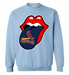 St Louis Cardinals  x The Rolling Stones Logo Crewneck Sweatshirt - zezetee St Louis Cardinals  x The Rolling Stones Logo Crewneck Sweatshirt - zezetee