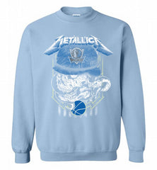 Metallica Skull Snake Dallas Mavericks Crewneck Sweatshirt - zezetee Metallica Skull Snake Dallas Mavericks Crewneck Sweatshirt - zezetee