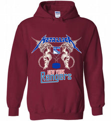 Metallica New York Rangers Logo Hoodie - zezetee Metallica New York Rangers Logo Hoodie - zezetee