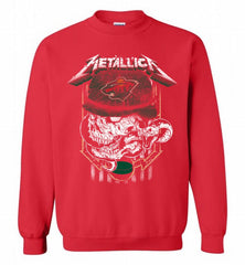 Metallica Skull Snake Minnesota Wild Crewneck Sweatshirt - zezetee Metallica Skull Snake Minnesota Wild Crewneck Sweatshirt - zezetee