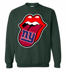 New York Giants  x The Rolling Stones Logo Crewneck Sweatshirt - zezetee New York Giants  x The Rolling Stones Logo Crewneck Sweatshirt - zezetee