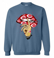 MLB Cincinnati Reds Lip Shut The Fuck Up Crewneck Sweatshirt - zezetee MLB Cincinnati Reds Lip Shut The Fuck Up Crewneck Sweatshirt - zezetee