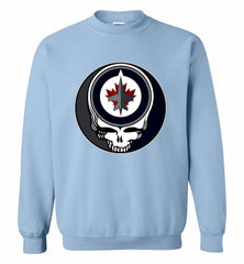 NHL TEAM WINNIPEG JETS X GRATEFUL DEAD LOGO BAND Crewneck Sweatshirt - zezetee NHL TEAM WINNIPEG JETS X GRATEFUL DEAD LOGO BAND Crewneck Sweatshirt - zezetee