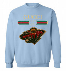 Gucci Minnesota Wild Logo Crewneck Sweatshirt - zezetee Gucci Minnesota Wild Logo Crewneck Sweatshirt - zezetee