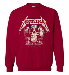 Metallica We Don't Give A Shit New York Yankees Crewneck Sweatshirt - zezetee Metallica We Don't Give A Shit New York Yankees Crewneck Sweatshirt - zezetee
