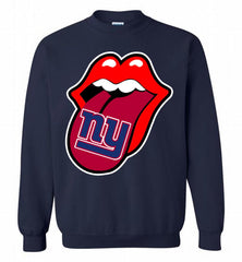 New York Giants  x The Rolling Stones Logo Crewneck Sweatshirt - zezetee New York Giants  x The Rolling Stones Logo Crewneck Sweatshirt - zezetee