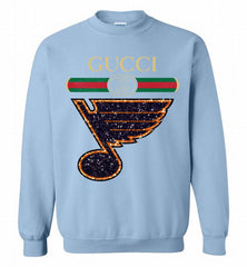 Gucci St Louis Blues Logo Crewneck Sweatshirt - zezetee Gucci St Louis Blues Logo Crewneck Sweatshirt - zezetee